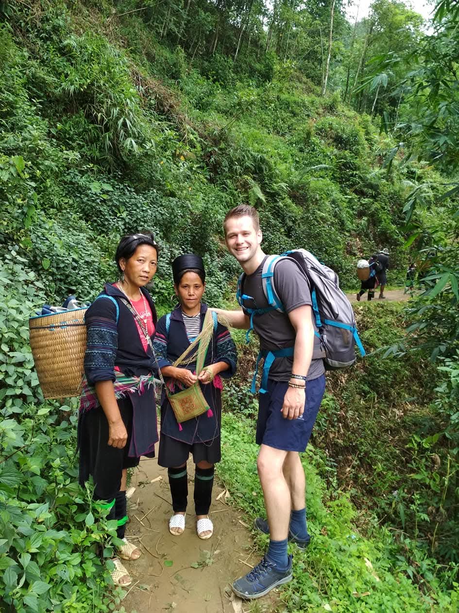 Dennis trekking with local guides in the mountains